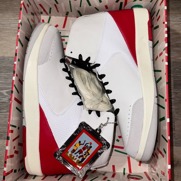 Men’s Air Jordan 2 Retro Nina Chanel Abney White Red - Picture 2 of 5